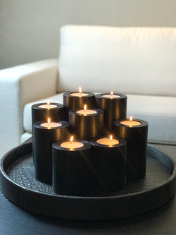Kaarsen set van 8 -  Artificial - Zwart